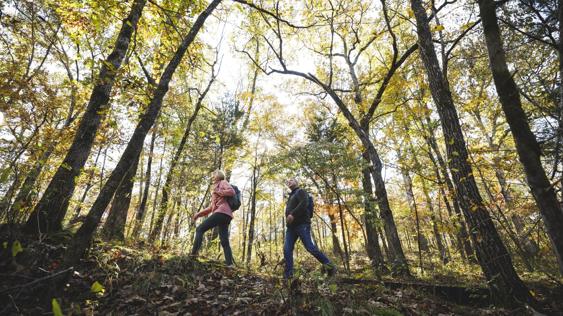 Couple Hiking at Ruth and Paul Henning