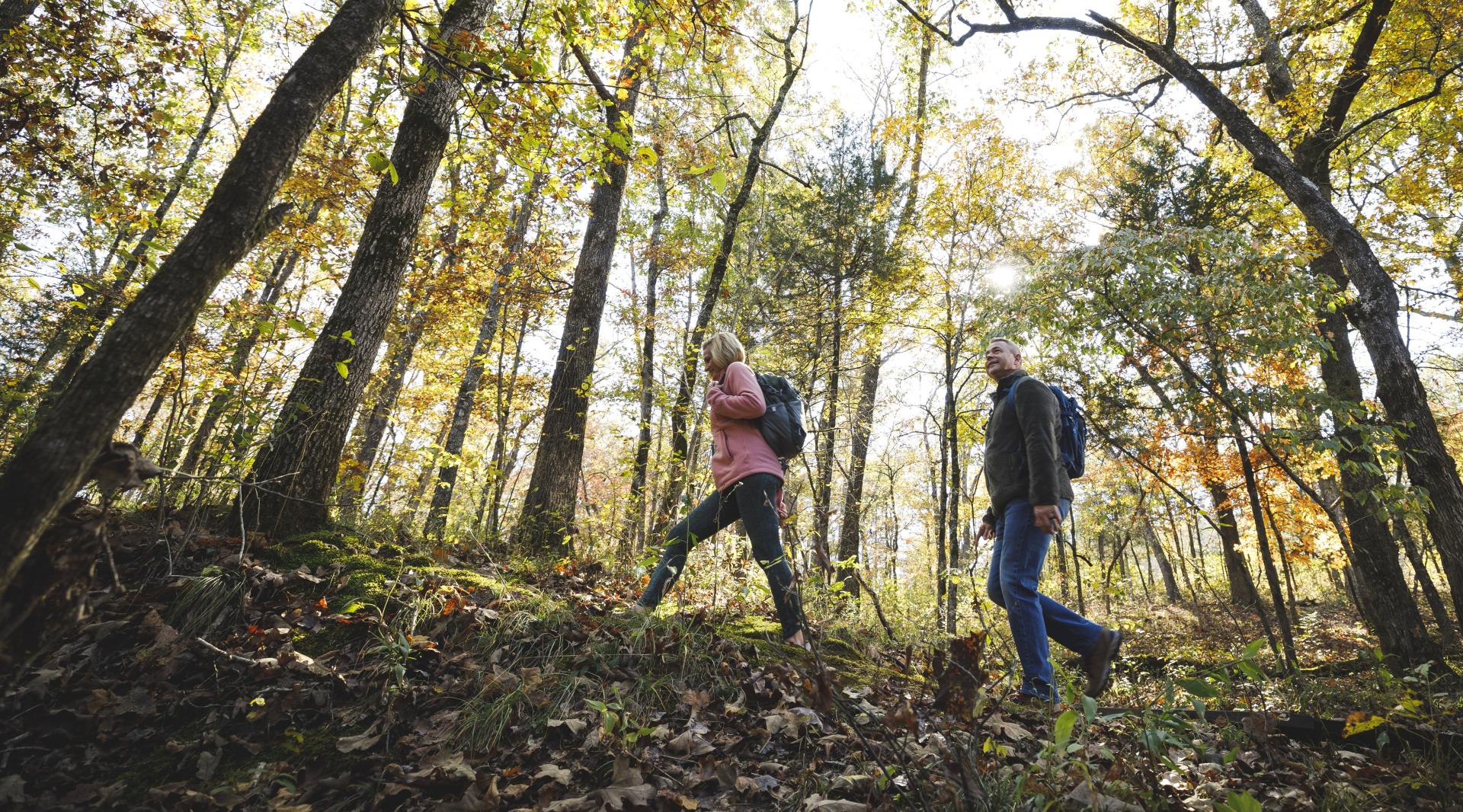 Couple Hiking at Ruth and Paul Henning