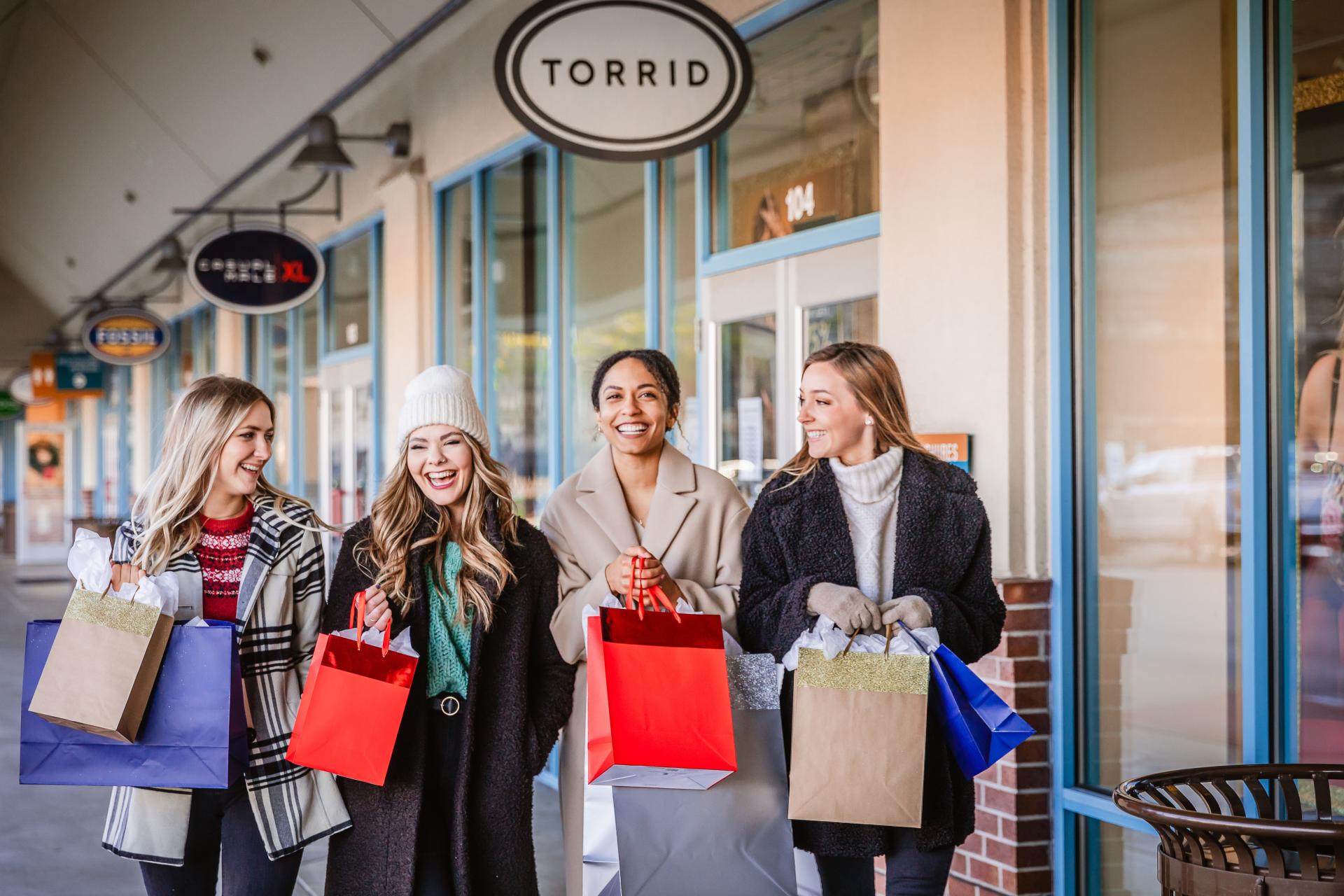Girl's shopping trip at Tanger Outlet