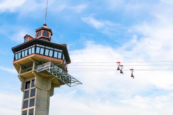 Zip Rider Attraction off the Inspiration Tower