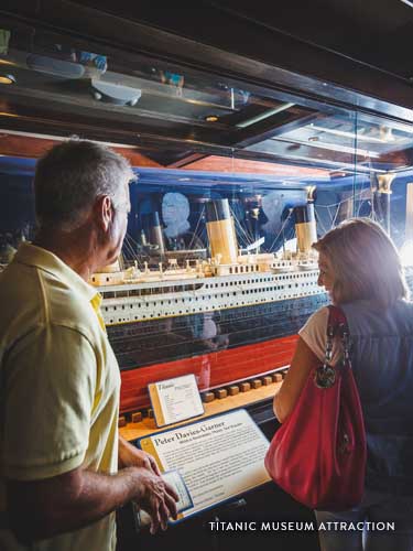 Couple enjoying Titanic Museum Attraction.