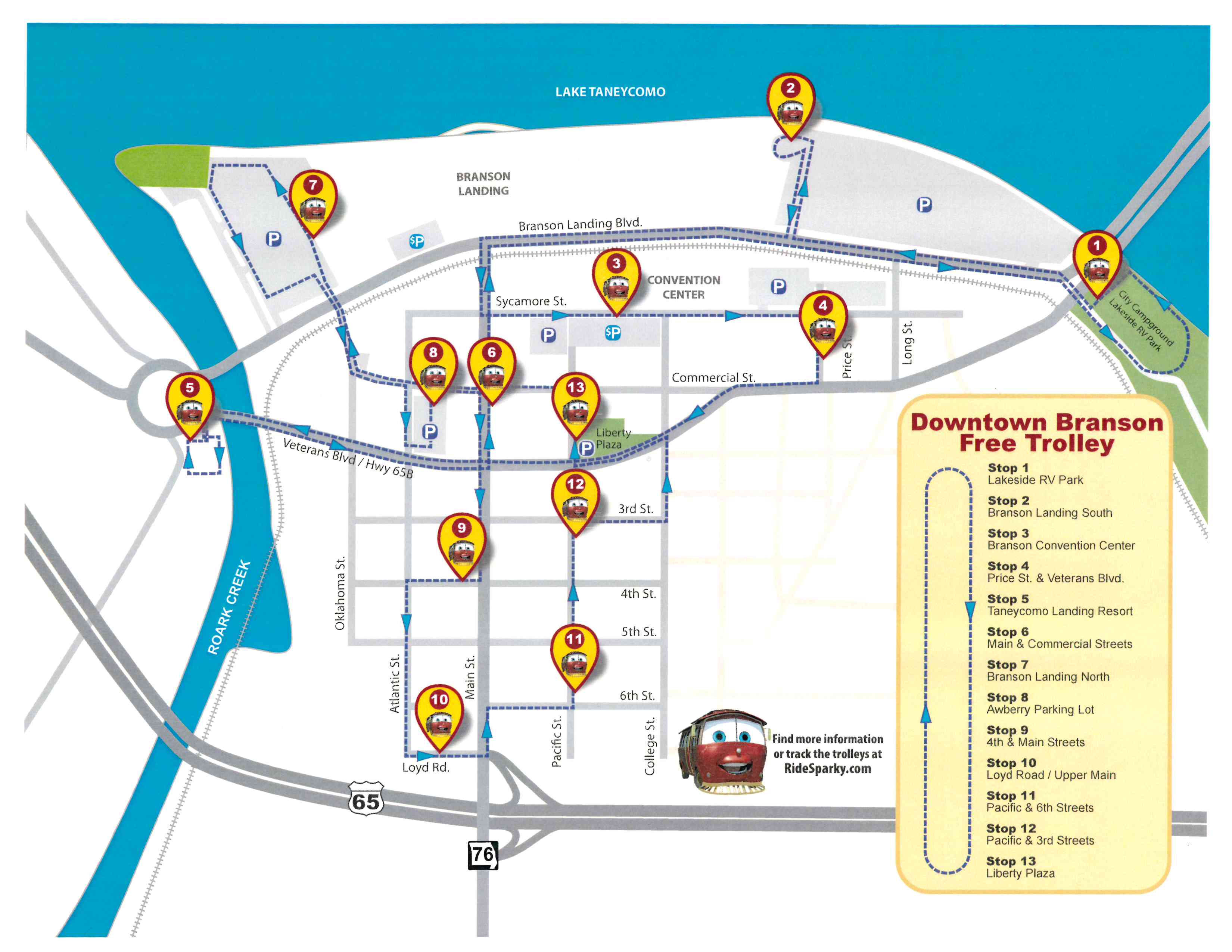 Cooperstown Trolley Map