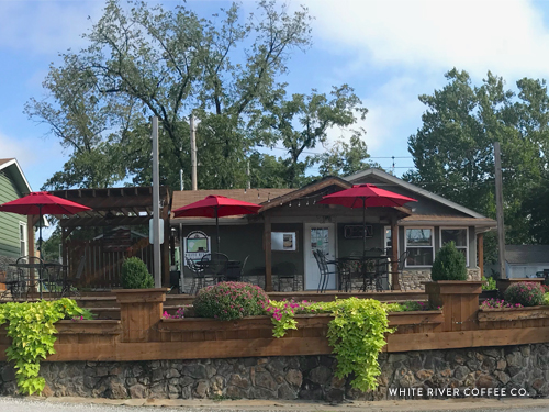 Front patio of Coffee Shop near Branson.